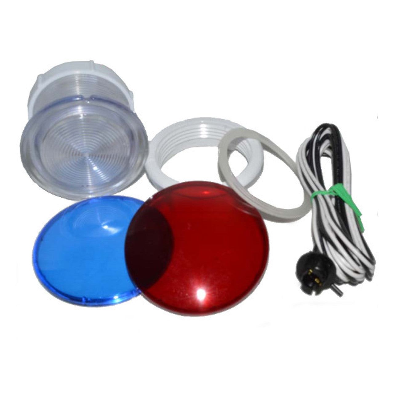 Waterway Light Housing Kit - 3-1/2" Face, rear access with wire socket and bulb