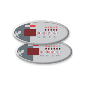 Panneau de commande supérieur Gecko Hot Tub TSC-9-GE1/GE2 avec surcouche