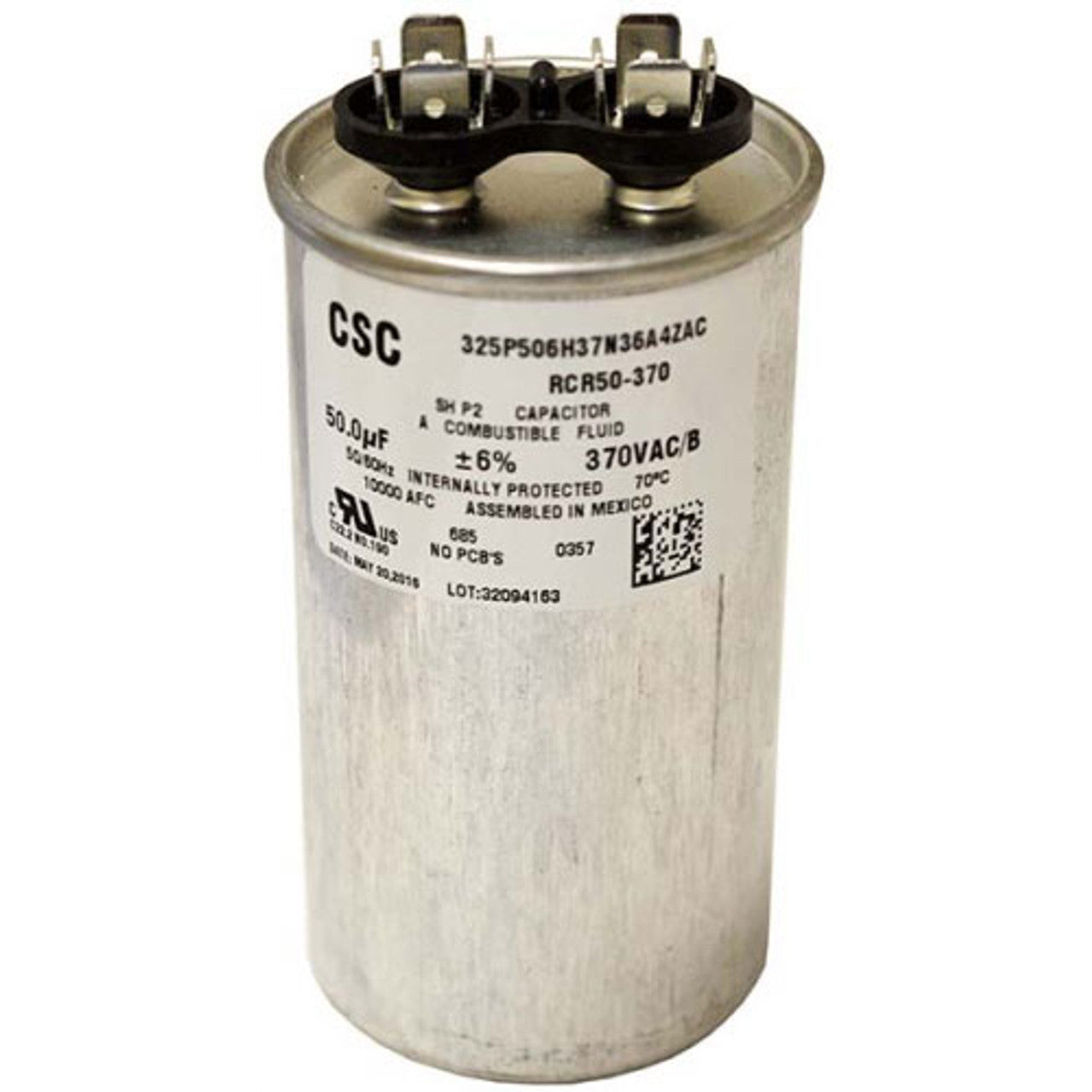 CSC Run Capacitor MFD / uF50 370 Volts